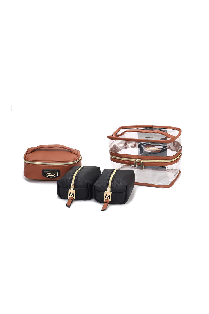 Black-Cognac Mkf Collection Emma Cosmetic Clear Case Set By Mia