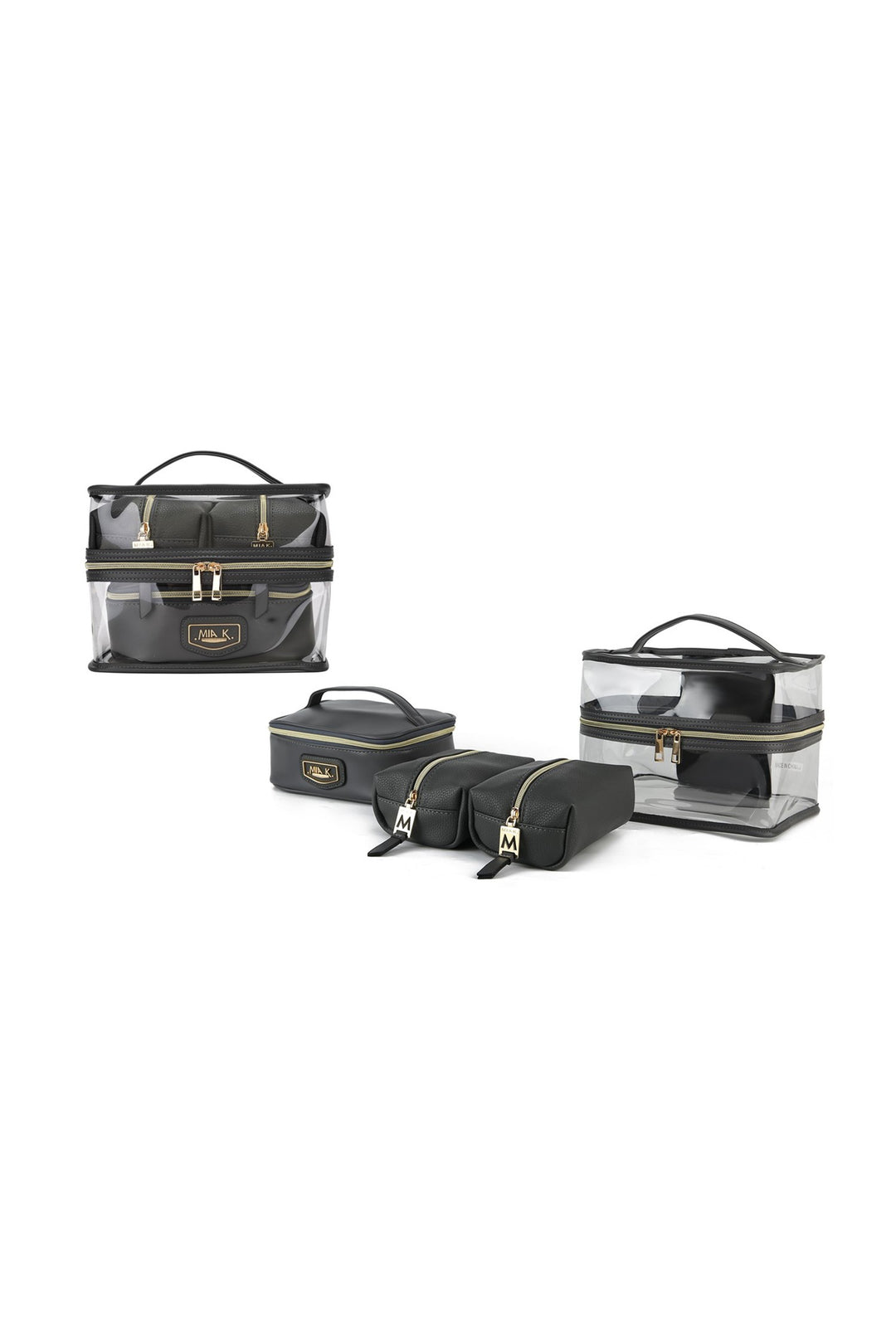 Charcoal Mkf Collection Emma Cosmetic Clear Case Set By Mia