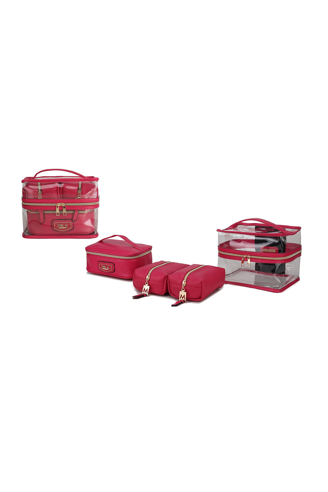 Fuchsia Mkf Collection Emma Cosmetic Clear Case Set By Mia