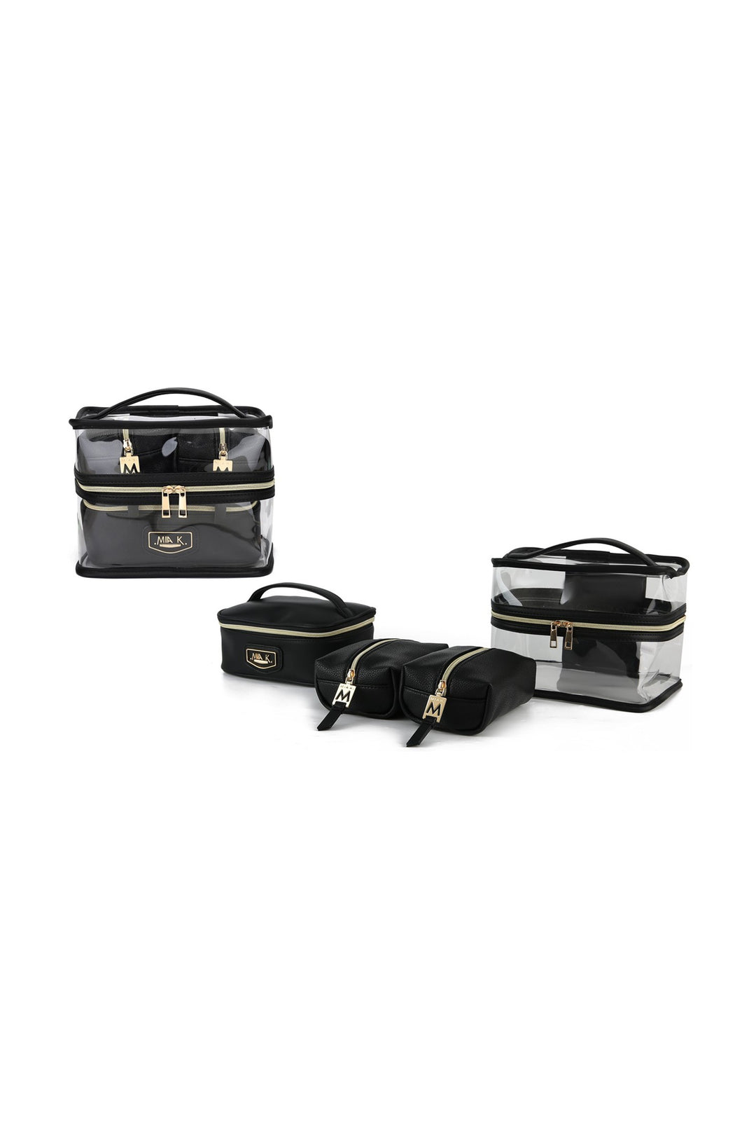 Black Mkf Collection Emma Cosmetic Clear Case Set By Mia