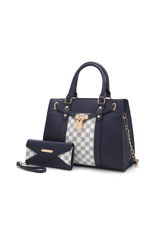 Mkf Collection Circular Print Satchel Bag By Mia K