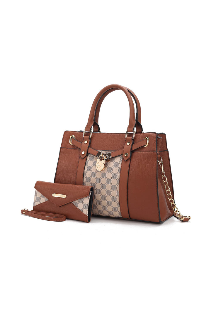 Olive Mkf Collection Circular Print Satchel Bag By Mia K