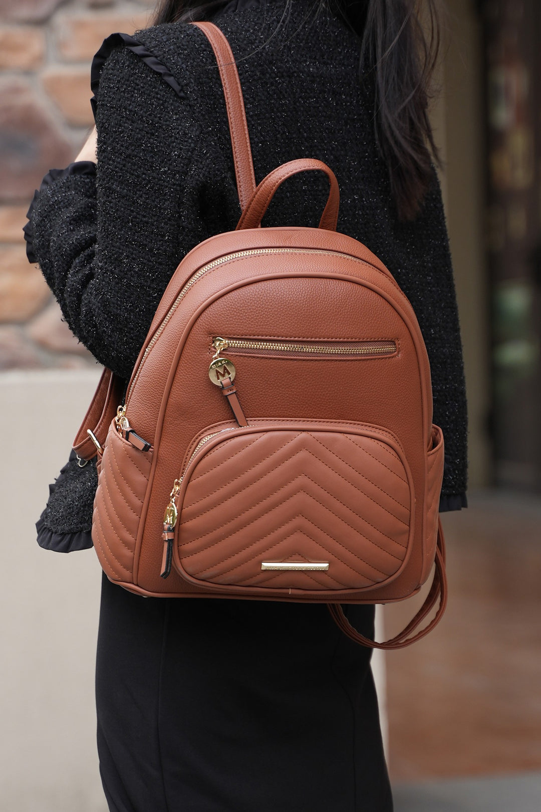 Black Mkf Collection Romana Backpack By Mia K