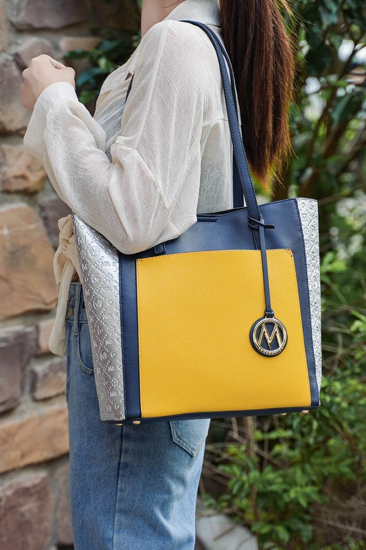 Blush Mkf Collection Leah Color Block Tote Bag By Mia K