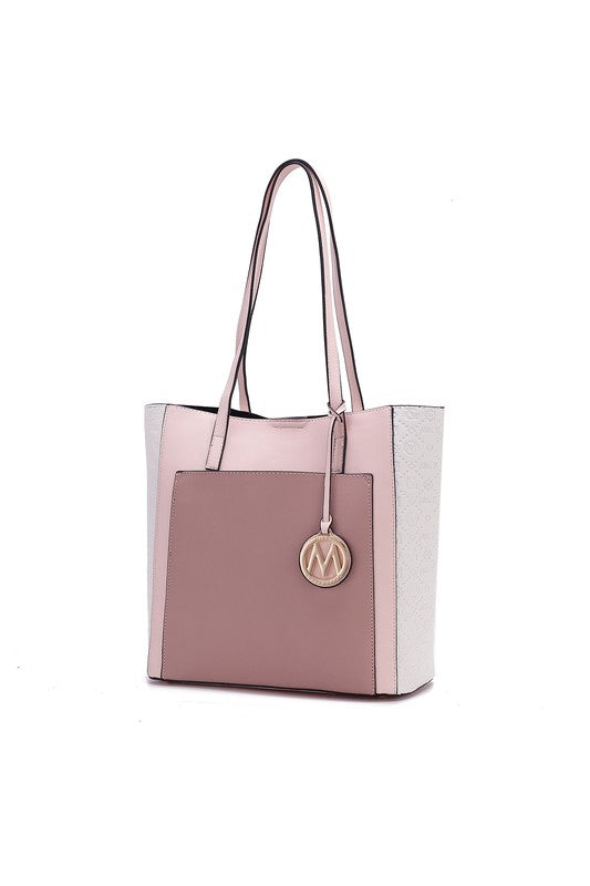 Red Mkf Collection Leah Color Block Tote Bag By Mia K