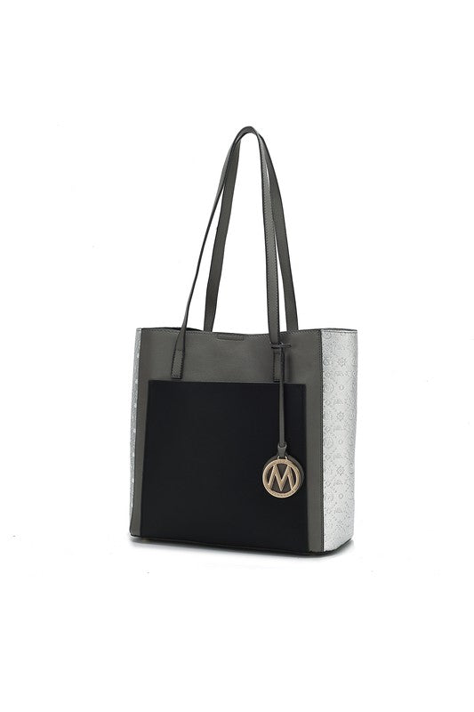 Mustard Mkf Collection Leah Color Block Tote Bag By Mia K