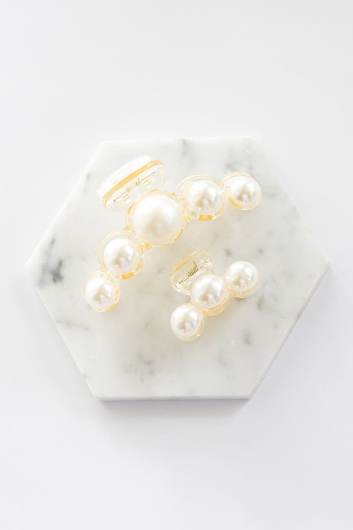 Pearl Hair Claw Clip Set 2Pk