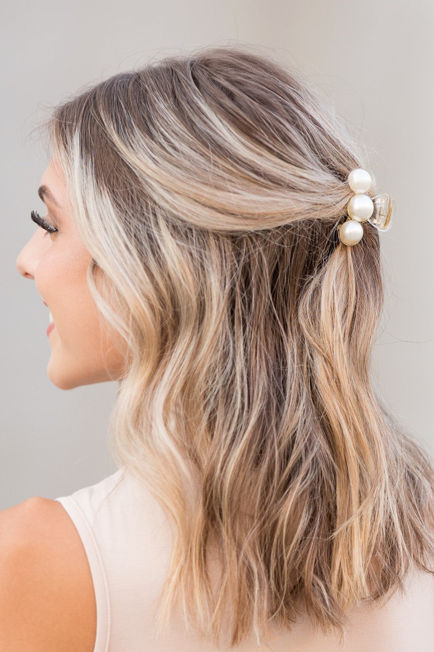 Pearl Hair Claw Clip Set 2Pk