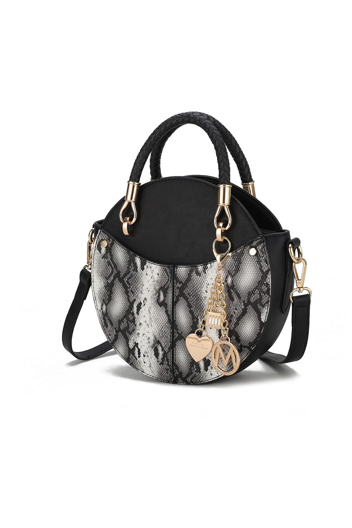 Mustard Mkf Collection Faux Snakeskin Crossbody Bag Mia K