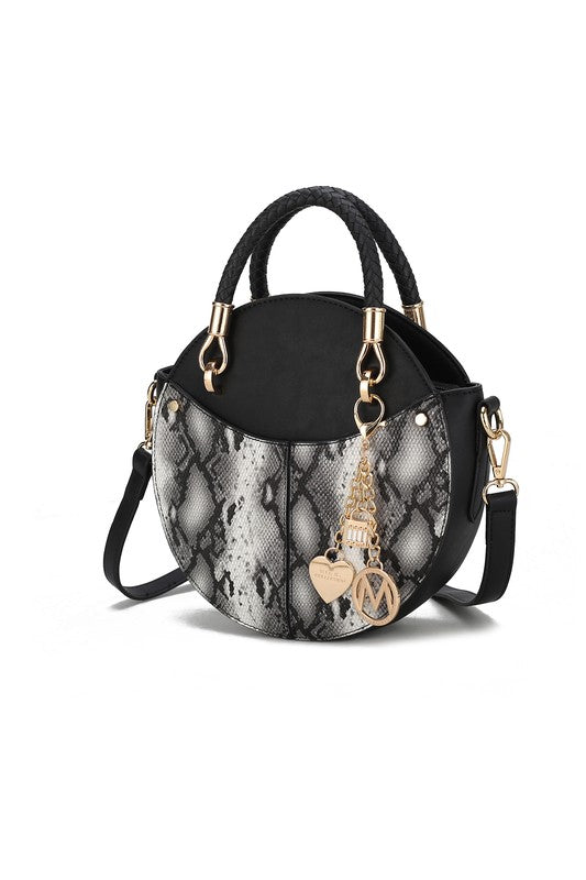 Green Mkf Collection Faux Snakeskin Crossbody Bag Mia K
