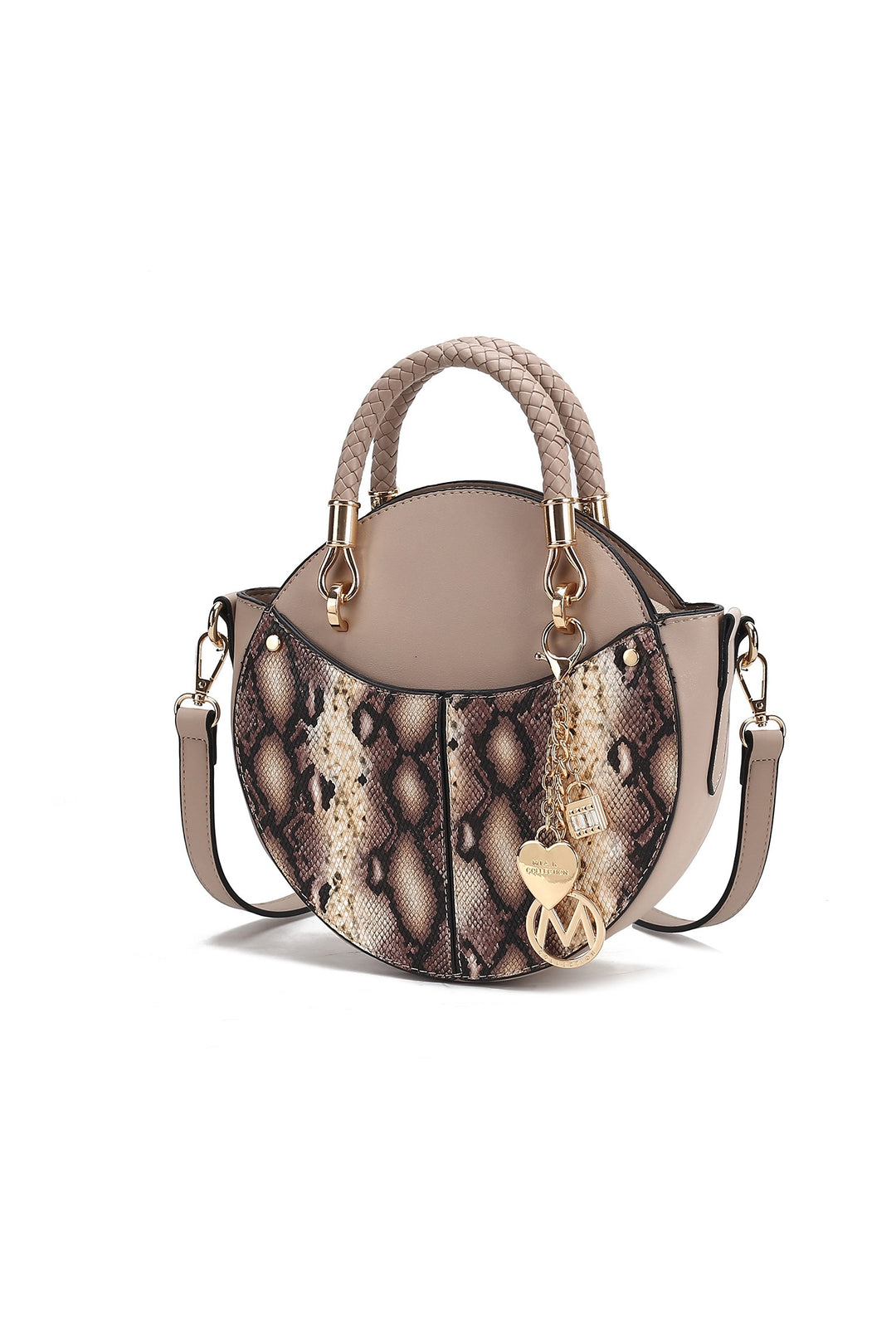 Fuchsia Mkf Collection Faux Snakeskin Crossbody Bag Mia K