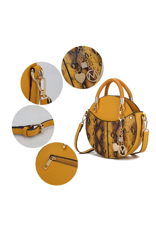 Mkf Collection Faux Snakeskin Crossbody Bag Mia K