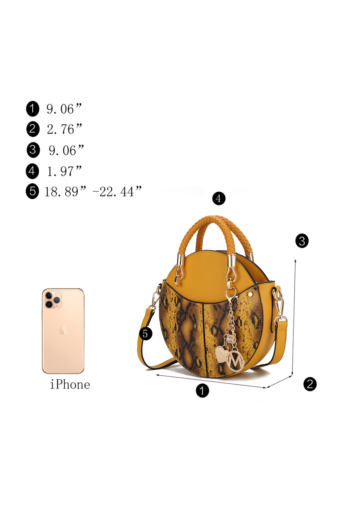 Mkf Collection Faux Snakeskin Crossbody Bag Mia K