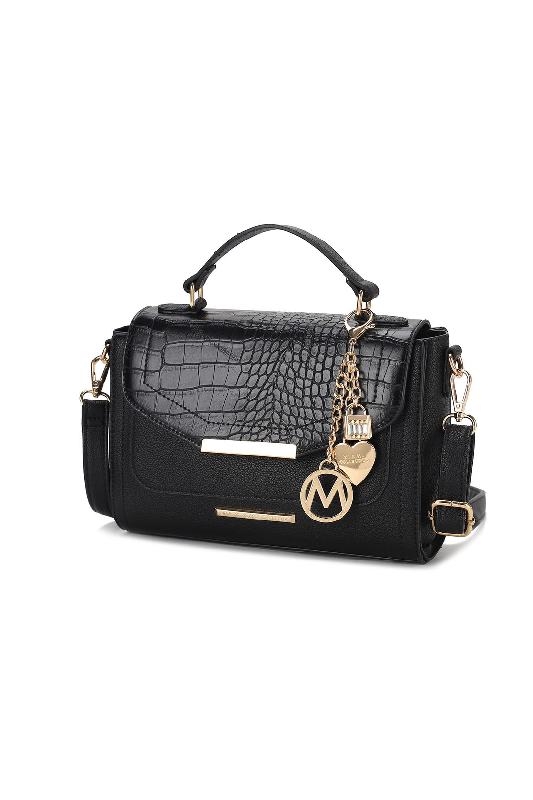 Coffee Mkf Collection Sylvie Croco Embossed Shoulder Mia
