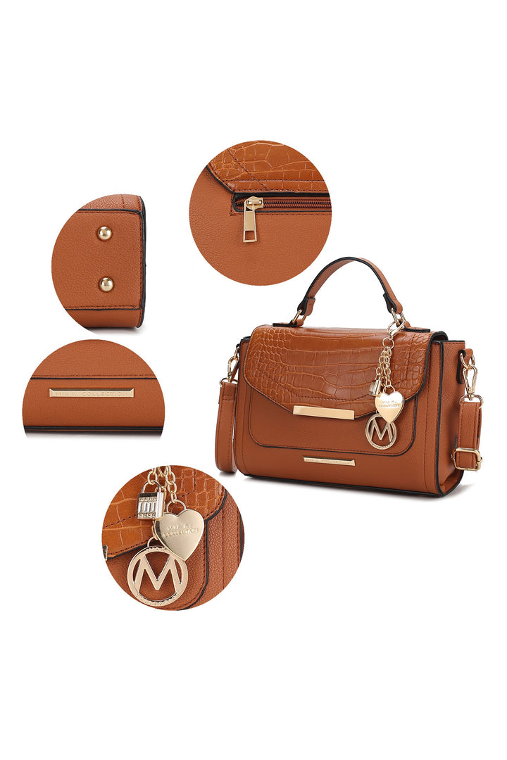 Mkf Collection Sylvie Croco Embossed Shoulder Mia