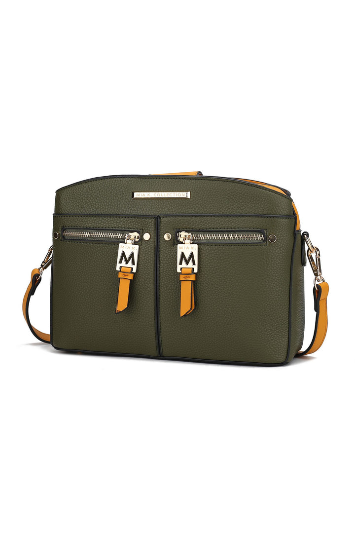 White-Charcoal Mkf Collection Zoely Crossbody Bag By Mia K