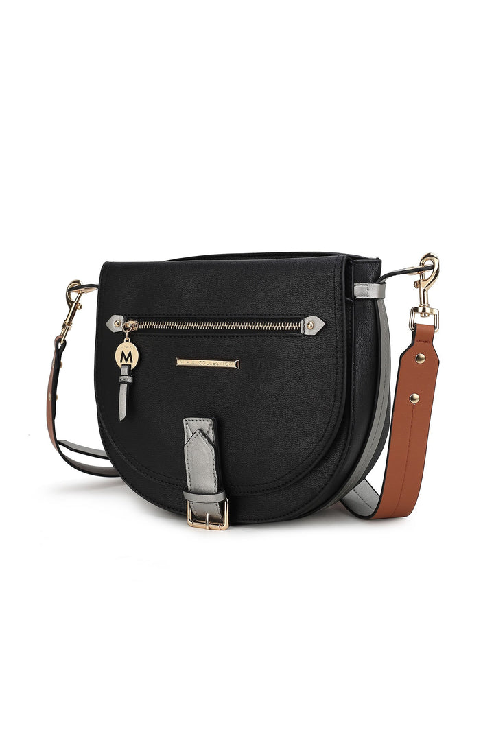 Cognac Mkf Drew Women Color Block Shoulder Bag By Mia K