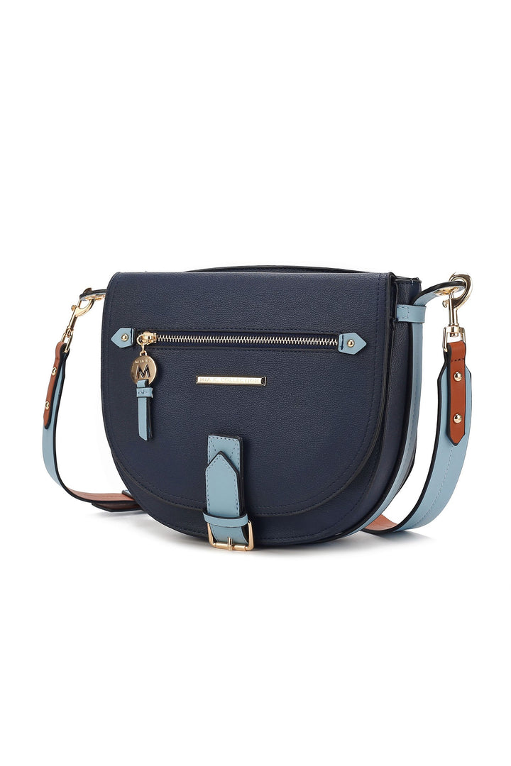 Wine Mkf Drew Women Color Block Shoulder Bag By Mia K