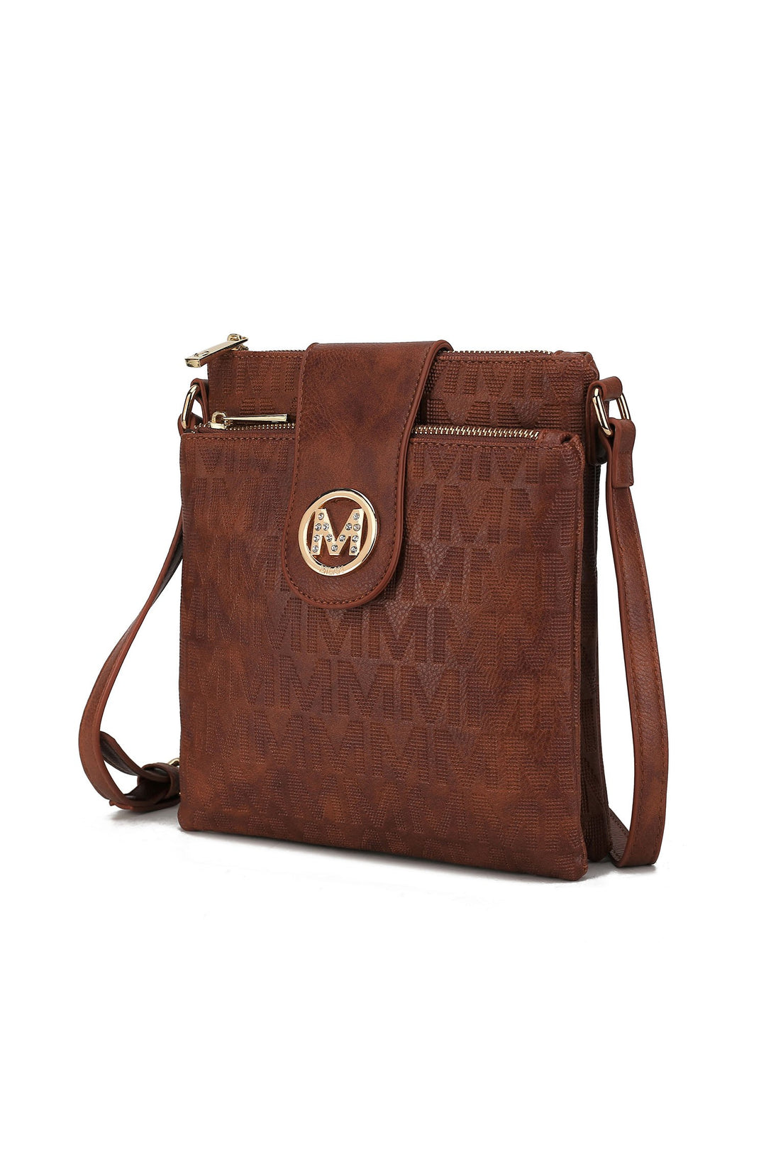Pewter Mkf Marietta M Signature Crossbody Bag By Mia K