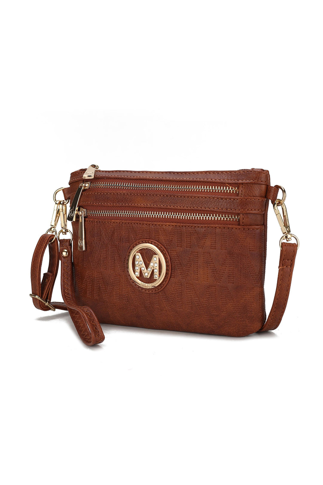 Grey Mkf Roonie Milan Signature Crossbody Bag By Mia