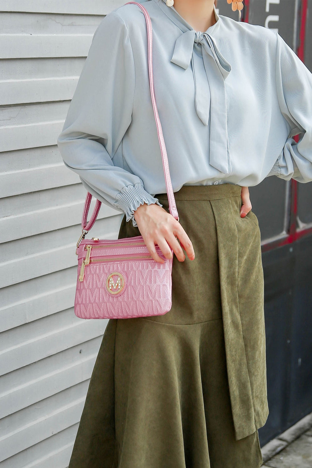 Black Mkf Roonie Milan Signature Crossbody Bag By Mia