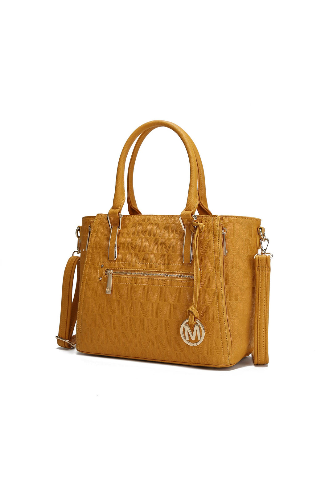 Navy Mkf Cairo M Signature Satchel Bag By Mia K