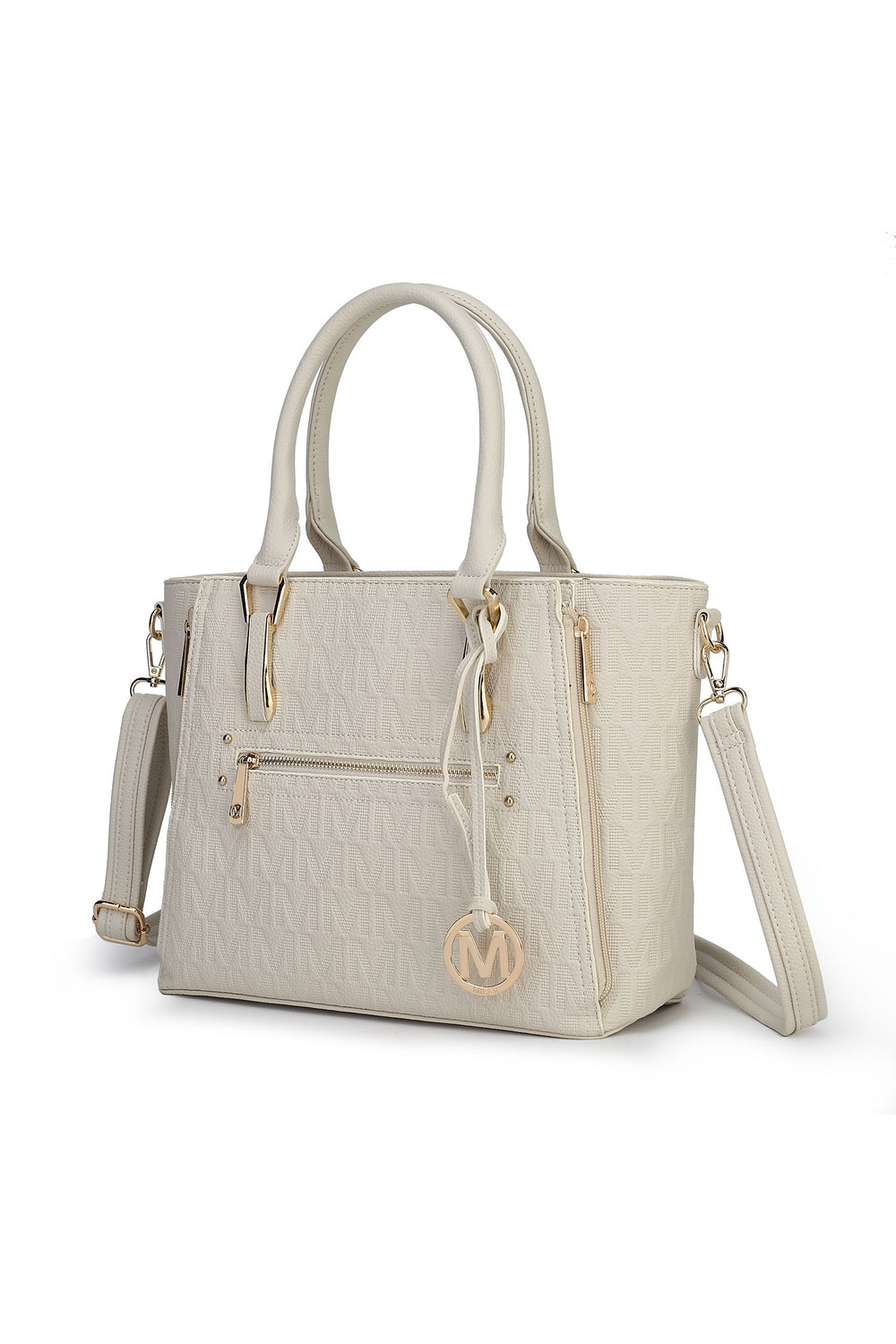 Black Mkf Cairo M Signature Satchel Bag By Mia K