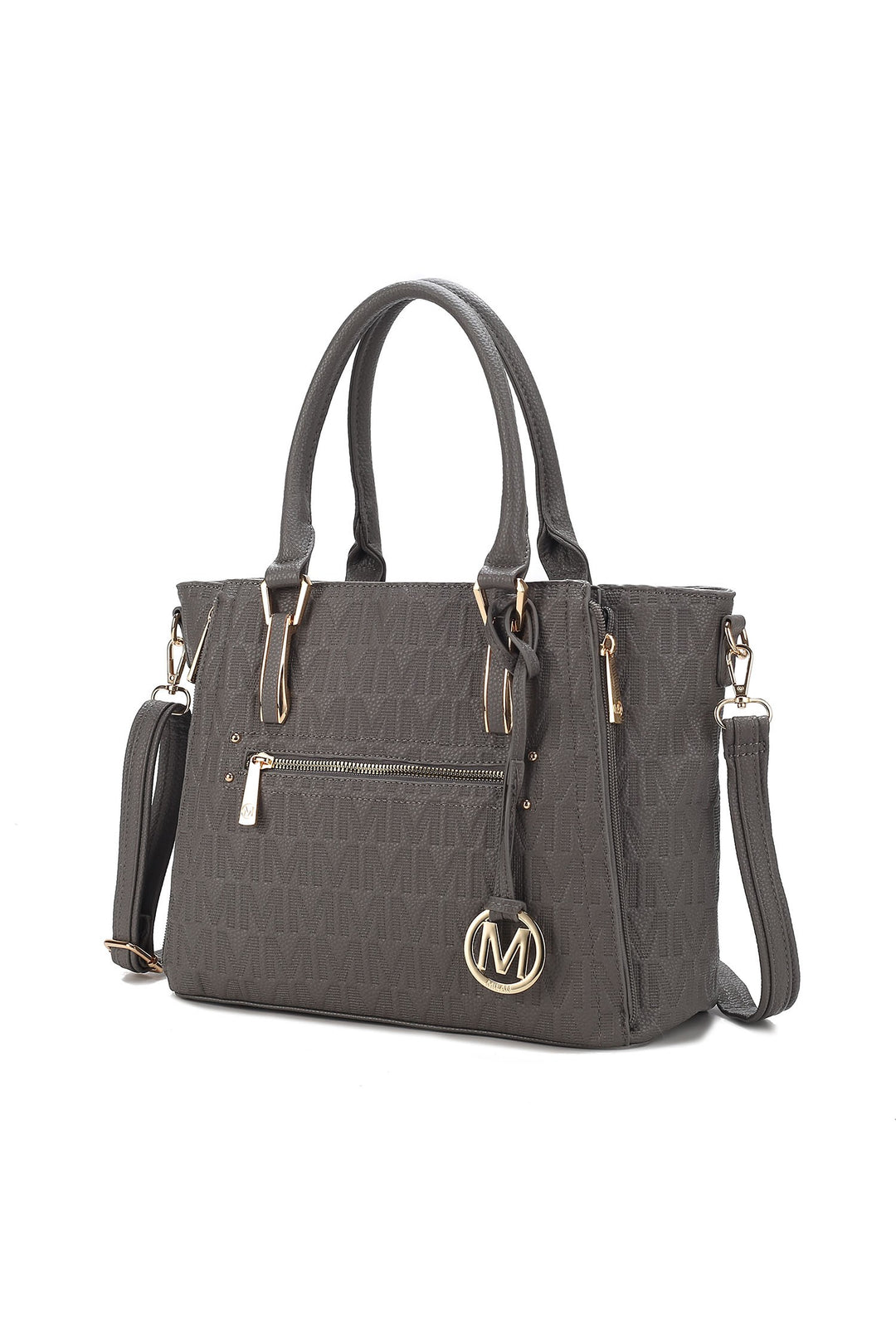Mustard Mkf Cairo M Signature Satchel Bag By Mia K