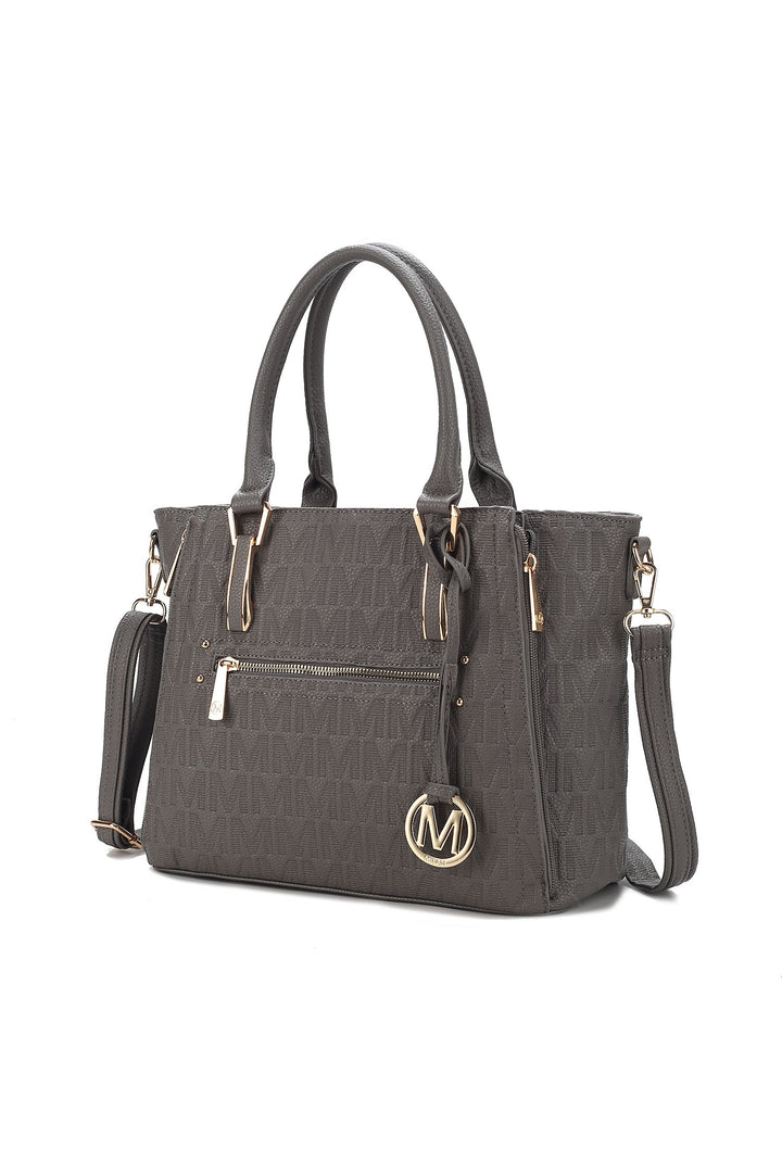 Mustard Mkf Cairo M Signature Satchel Bag By Mia K