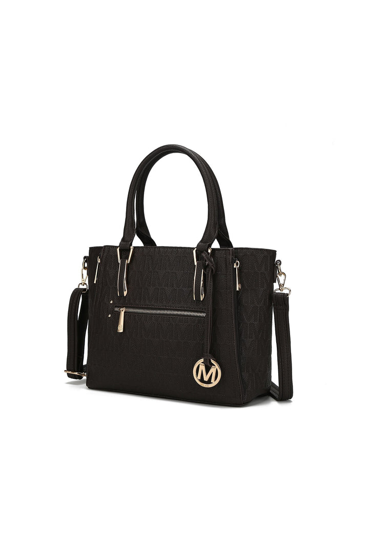 Grey Mkf Cairo M Signature Satchel Bag By Mia K