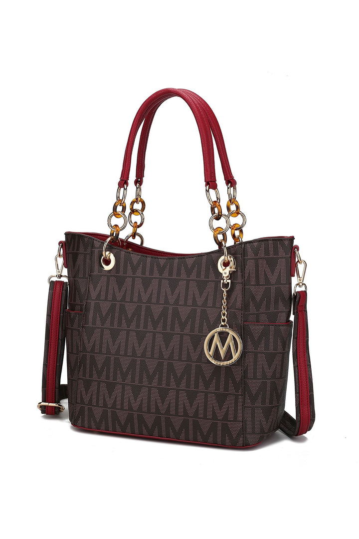 White Mkf Kissaten Milan M Signature Tote By Mia K