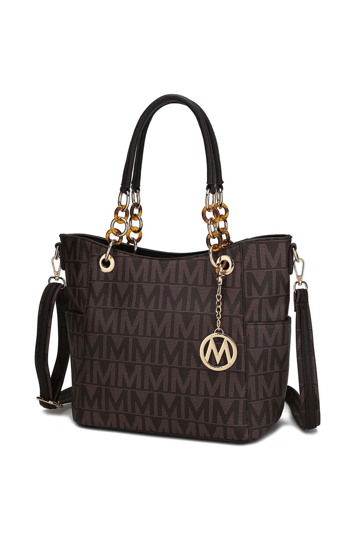 Navy Mkf Kissaten Milan M Signature Tote By Mia K