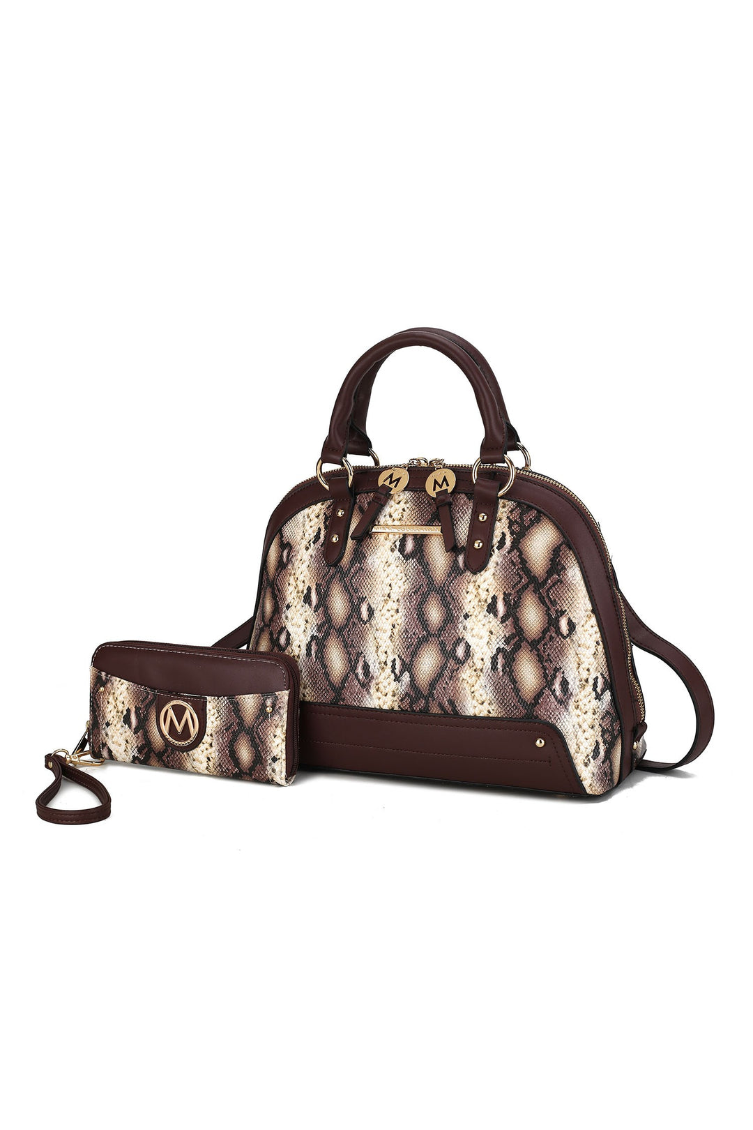 Dark Green Mkf Collection Frida Satchel Bag And Wallet By Mia