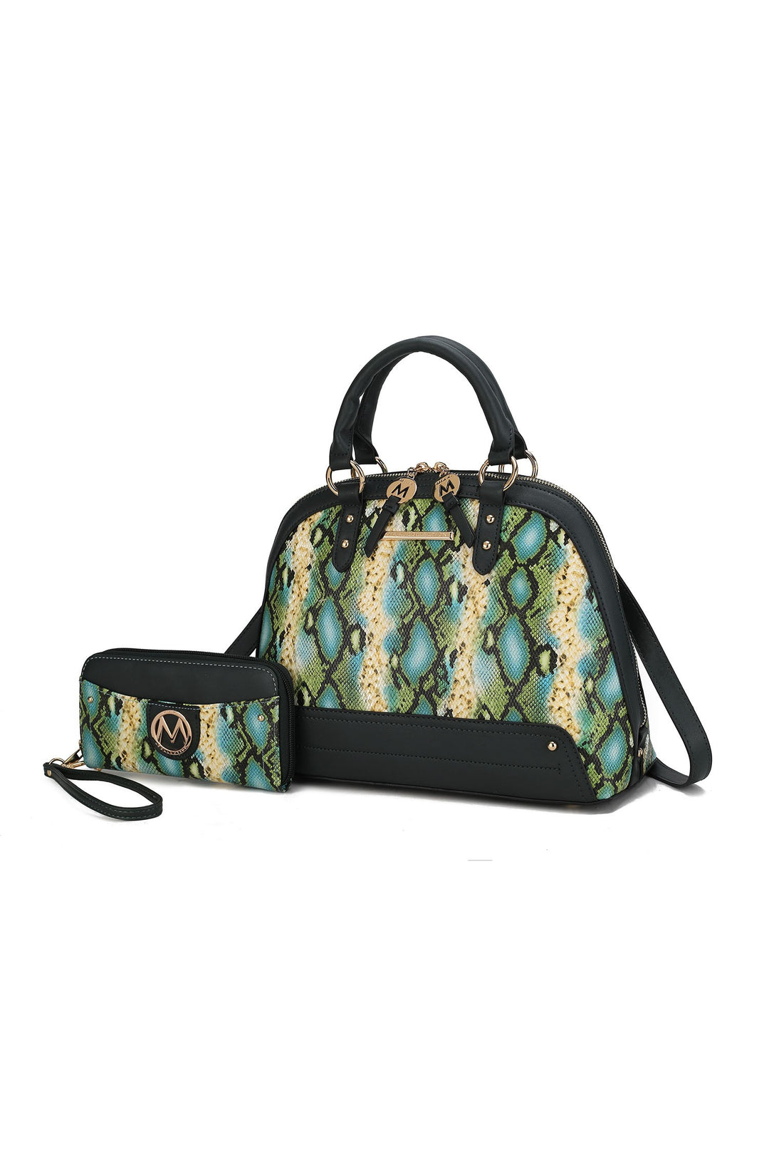 Mustard Mkf Collection Frida Satchel Bag And Wallet By Mia