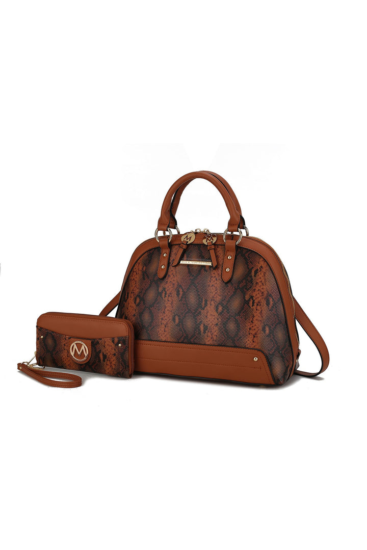 Denim Mkf Collection Frida Satchel Bag And Wallet By Mia