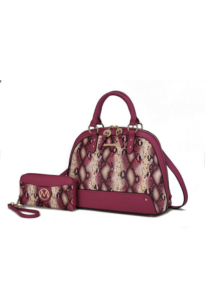 Mkf Collection Frida Satchel Bag And Wallet By Mia