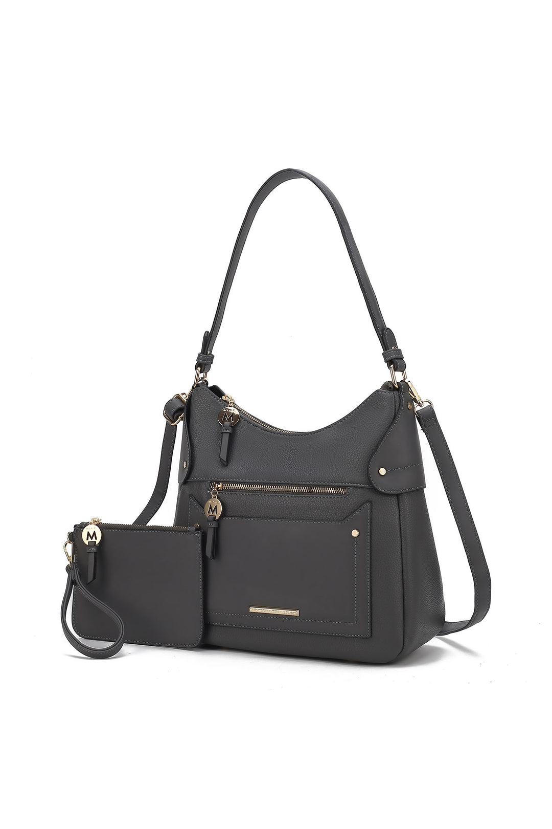 Pink Mkf Maeve Shoulder Bag With Wristlet By Mia K