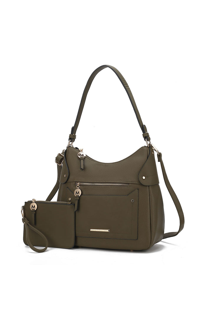 Yellow Mkf Maeve Shoulder Bag With Wristlet By Mia K