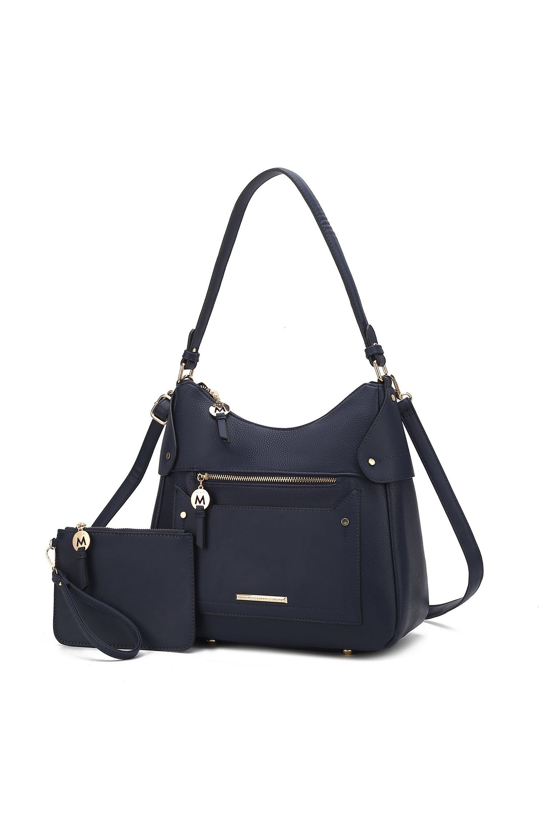 Taupe Mkf Maeve Shoulder Bag With Wristlet By Mia K