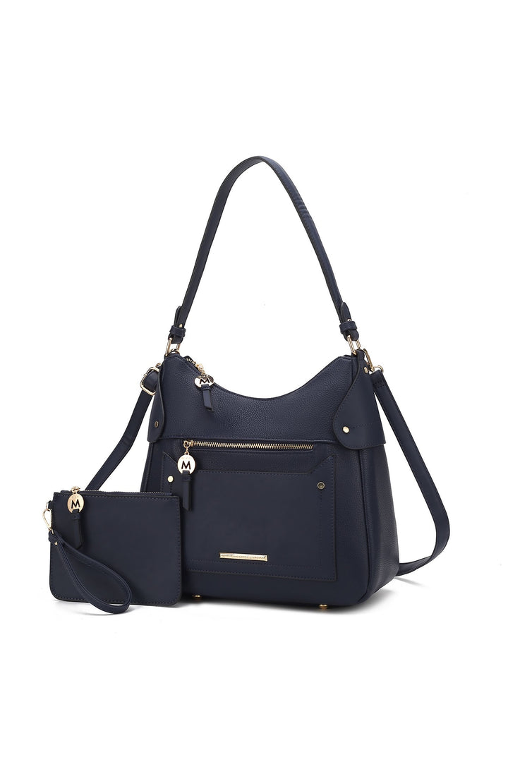 Taupe Mkf Maeve Shoulder Bag With Wristlet By Mia K