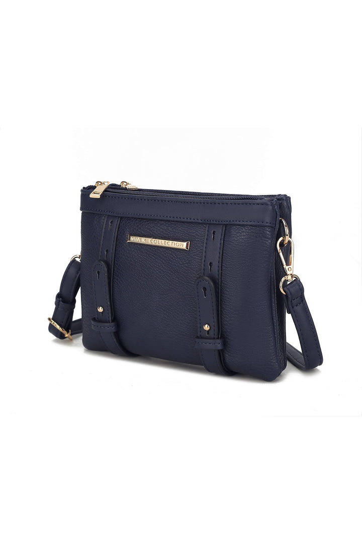 Pewter Mkf Elsie Multi Compartment Crossbody Bag By Mia K