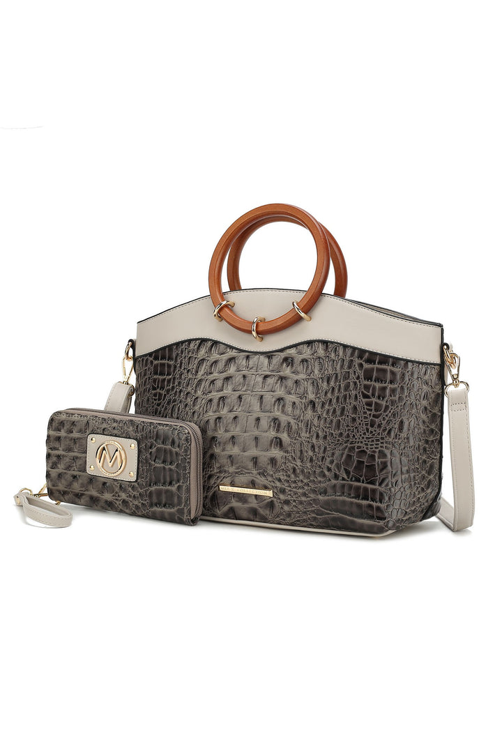 Yellow Mkf Phoebe Tote With Wristlet Wallet Bag By Mia K