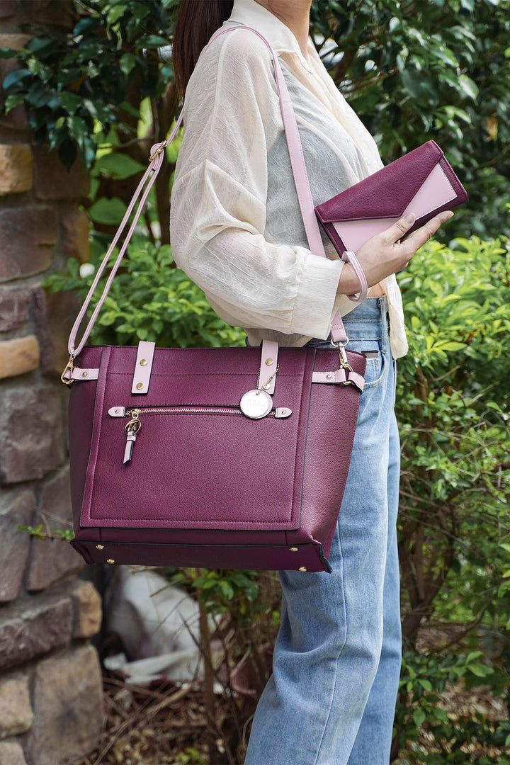 Black - Cognac Mkf Collection Andrys Tote Bag By Mia K