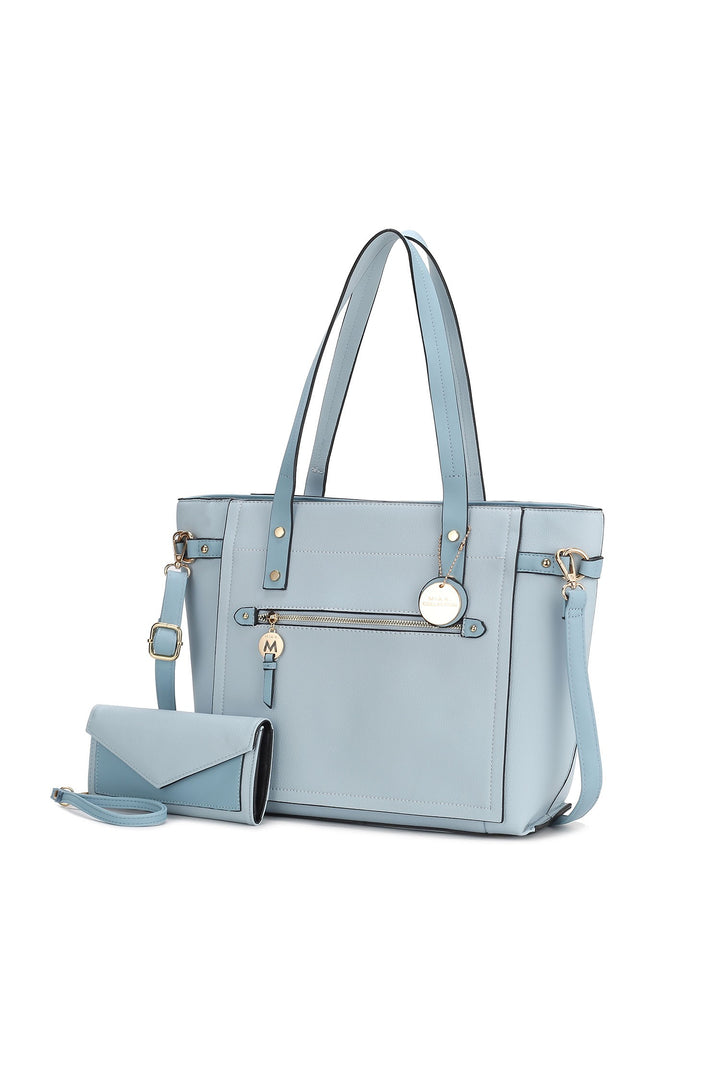 Cognac - Black Mkf Collection Andrys Tote Bag By Mia K