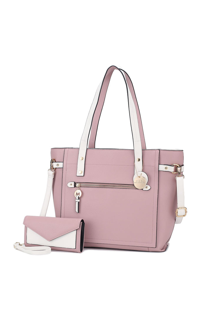 Navy - Wine Mkf Collection Andrys Tote Bag By Mia K
