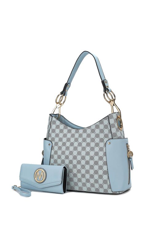 Cognac Brown Mkf Penelope Circular Print Shoulder And Wallet