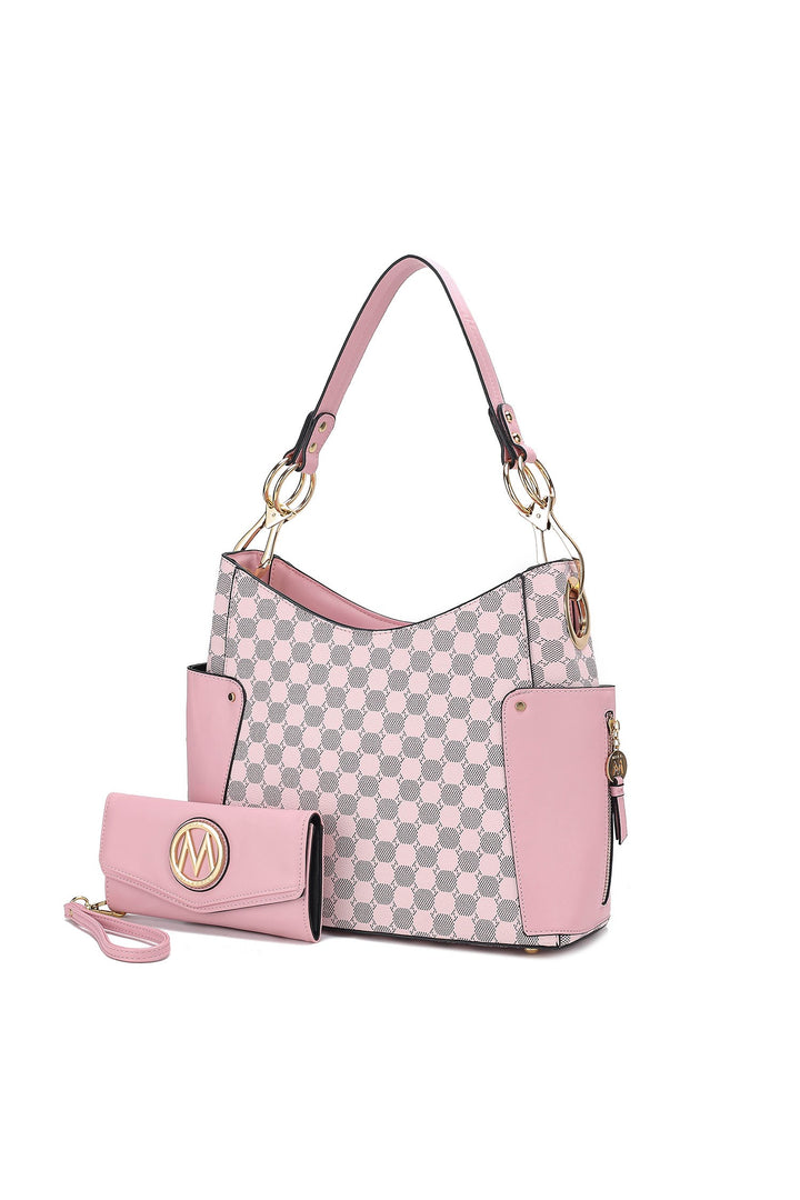 Navy Mkf Penelope Circular Print Shoulder And Wallet