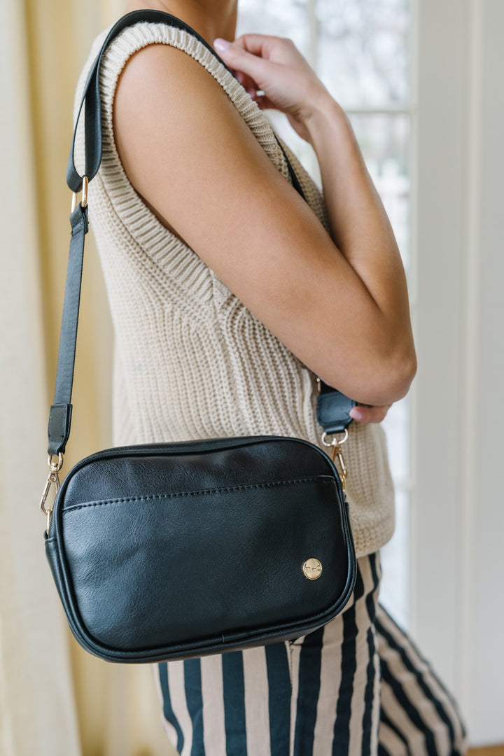 Black Frankie Crossbody Waist Belt Shoulder Bag
