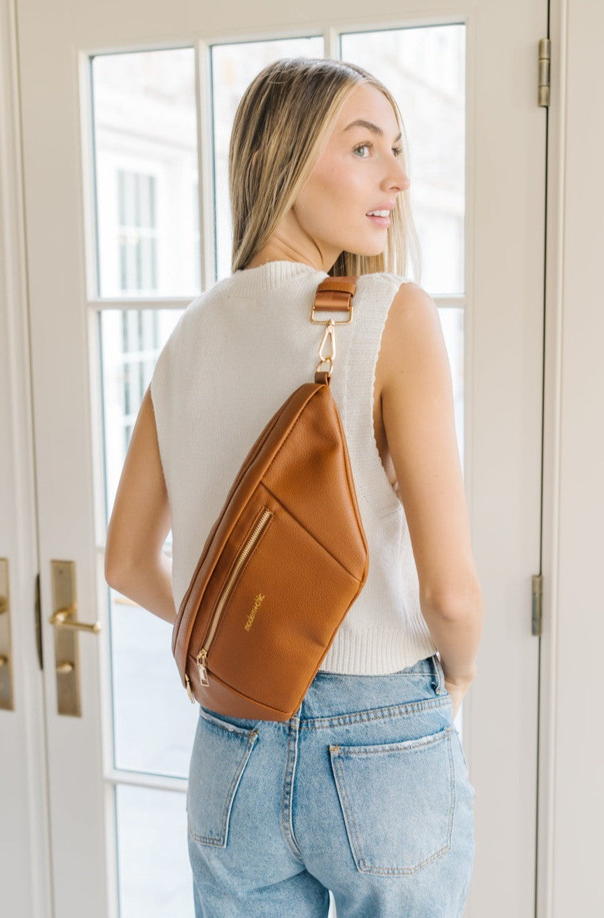 Taupe Presley Oversized Sling Hobo Crossbody Bag