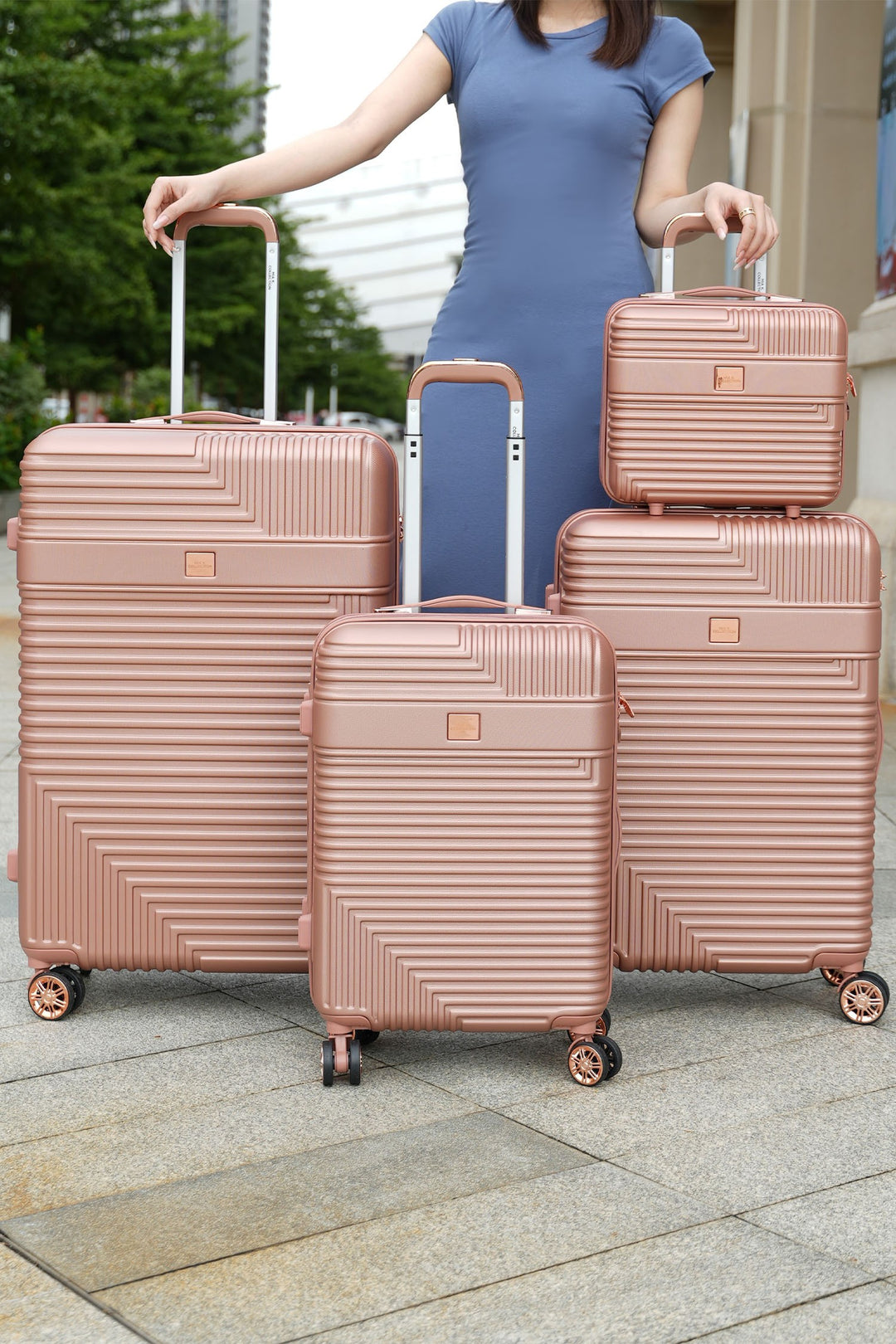 Mkf Mykonos Luggage Set By Mia K 4 Pieces